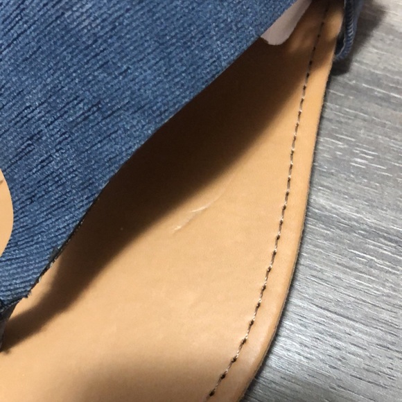 dollhouse Denim Flat open Toe Sandal Size 8.5 - Picture 5 of 10